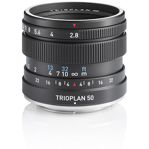 Lente Meyer-Optik Gorlitz Trioplan 50mm f/2.8 II - vista principal