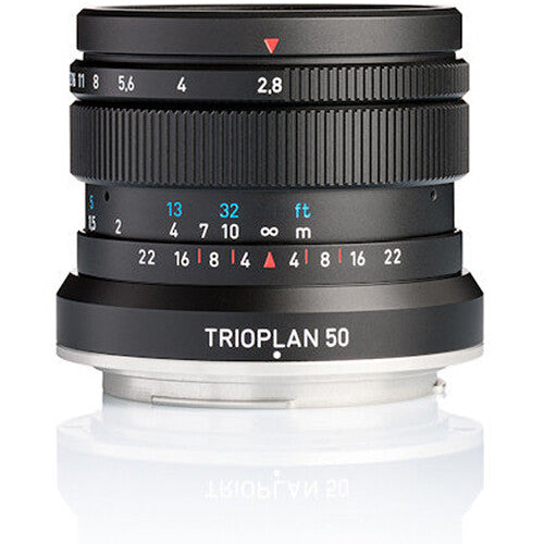 Lente Meyer-Optik Gorlitz Trioplan 50mm f/2.8 II - vista frontal