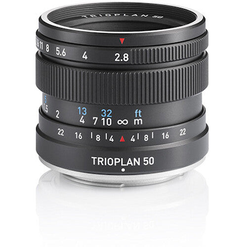 Lente Meyer-Optik Gorlitz Trioplan 50mm f/2.8 II - vista frontal
