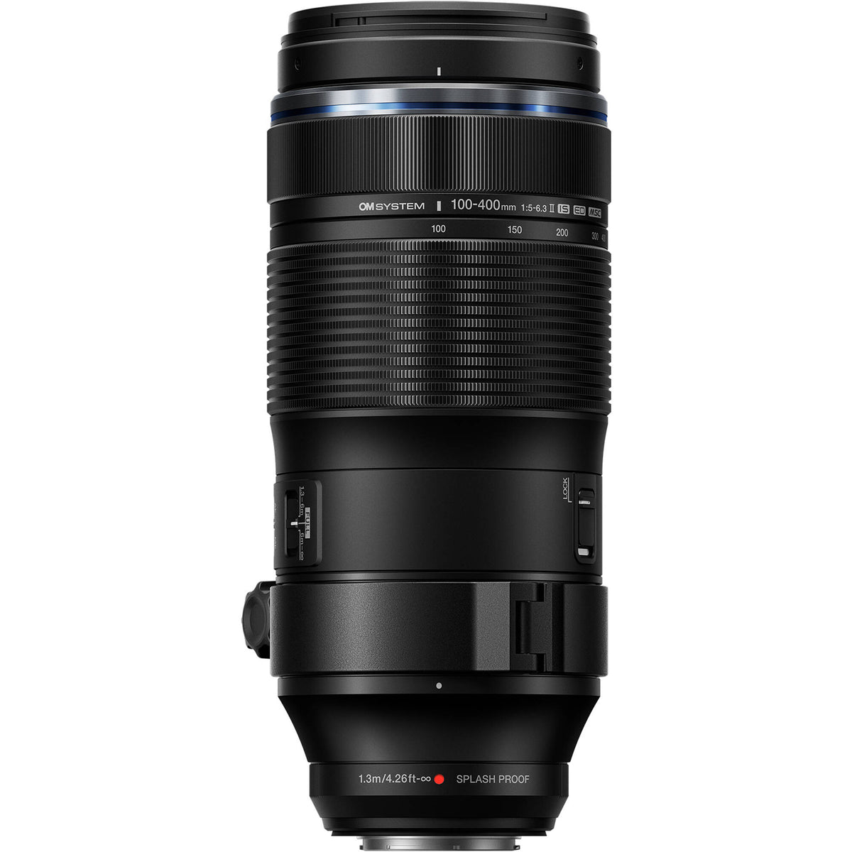 Lente OM System M.Zuiko Digital ED 100-400mm f/5-6.3 IS II - vista frontal