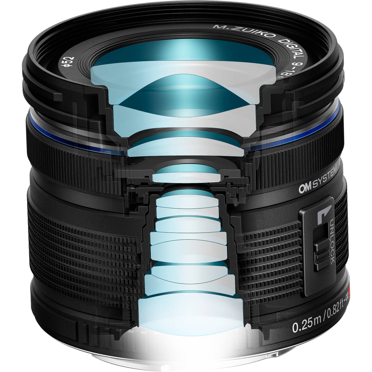 Lente OM System M.Zuiko Digital ED 9-18mm f/4-5.6 II - detalle