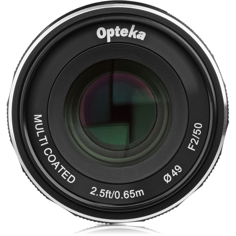 Lente Opteka 50mm f/2 - vista trasera