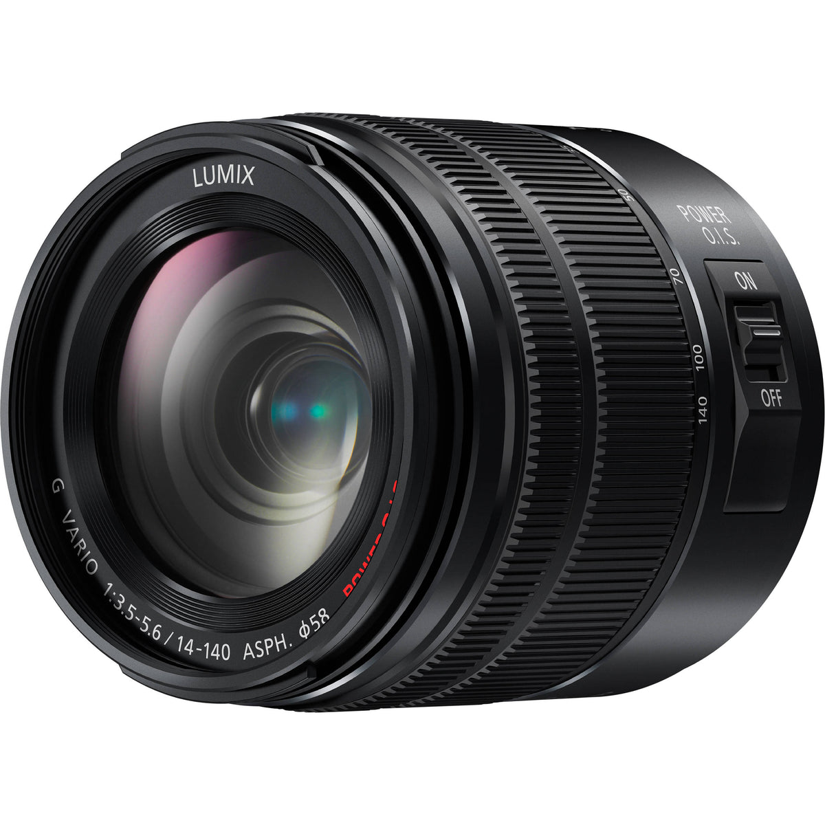 Lente Panasonic LUMIX G Vario 14-140mm f/3.5-5.6 II ASPH. POWER O.I.S. - vista frontal