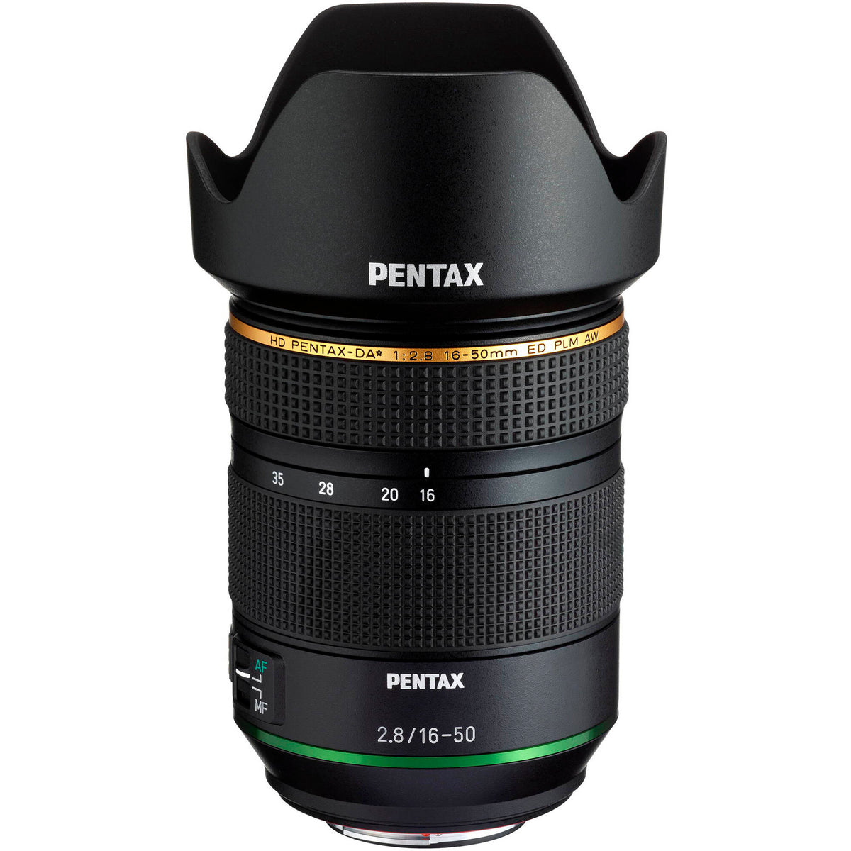 Lente Pentax HD-DA 16-50mm f/2.8ED PLM AW - vista frontal