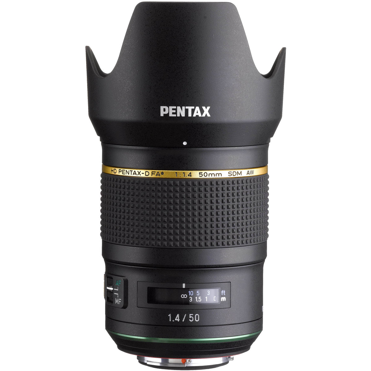 Lente Pentax HD FA 50mm f/1.4 SDM AW - vista frontal