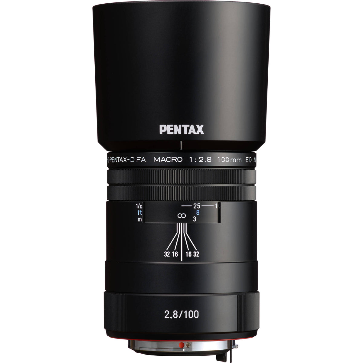 Lente Pentax HD Pentax-D FA Macro 100mm f/2.8 ED AW (Negro) - vista lateral