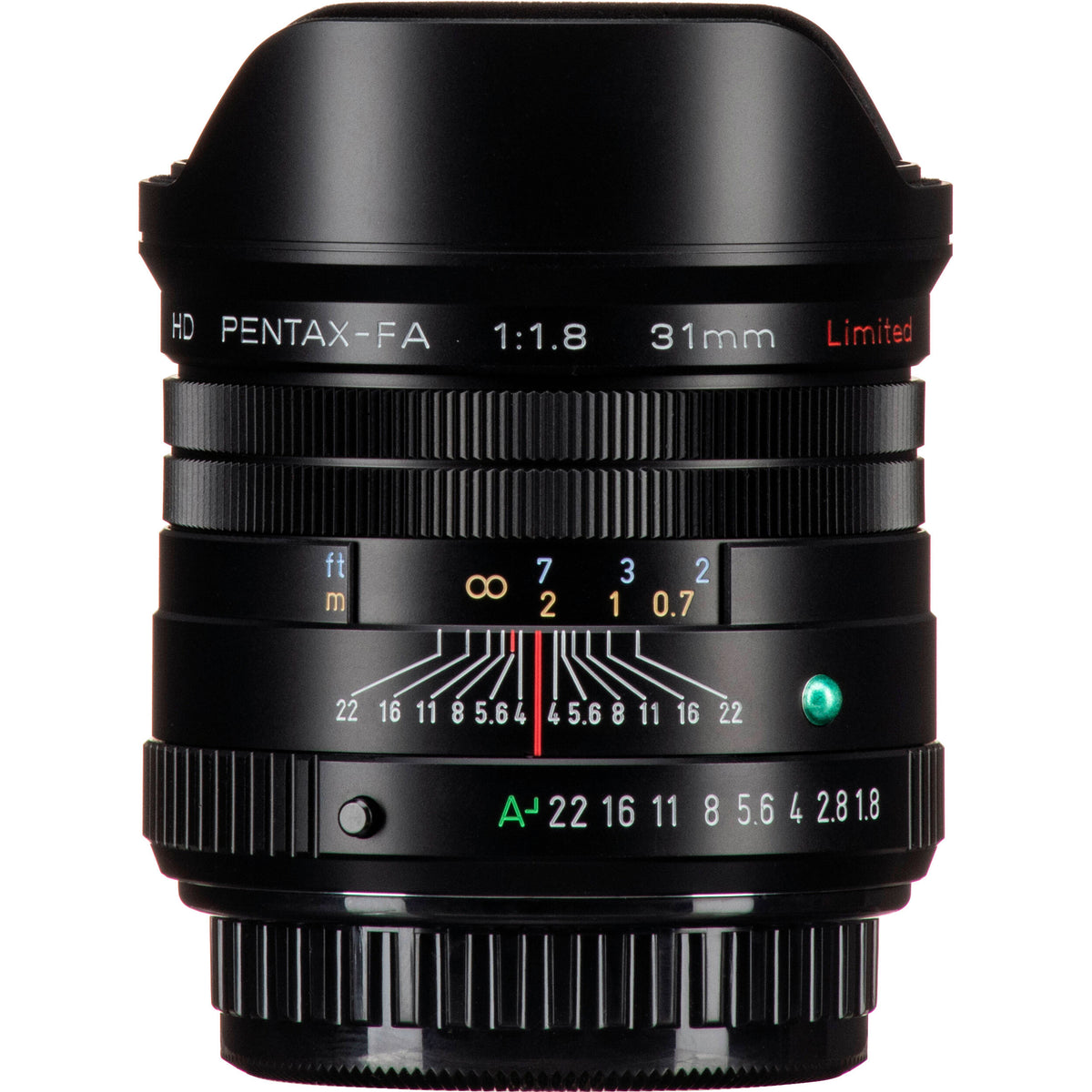 Lente Pentax HD Pentax-FA 31mm f/1.8 Limited (Negro) - vista trasera