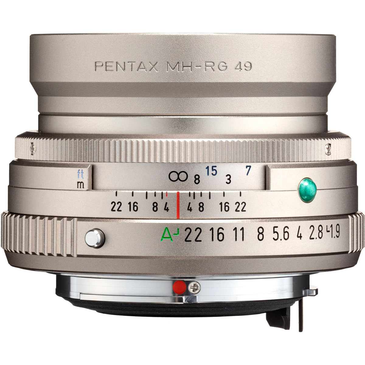 Lente Pentax HD Pentax-FA 43mm f/1.9 Limited (Plateado) - vista lateral