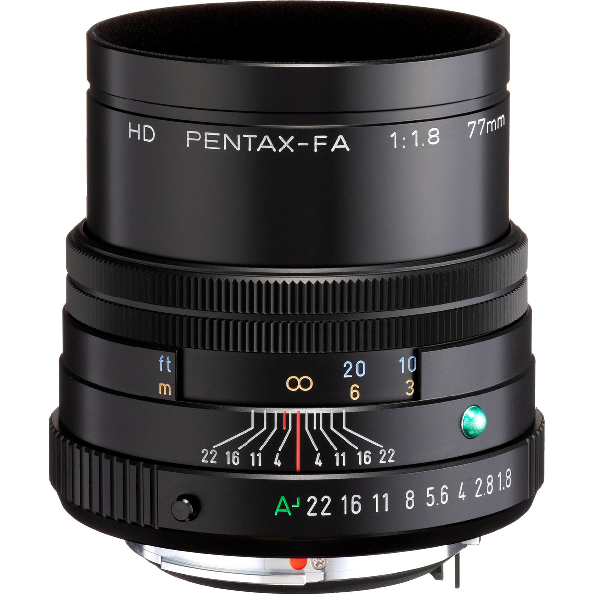 Lente Pentax HD Pentax-FA 77mm f/1.8 Limited (Negro) - vista trasera