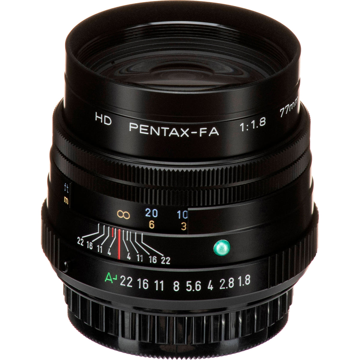 Lente Pentax HD Pentax-FA 77mm f/1.8 Limited (Negro) - vista lateral