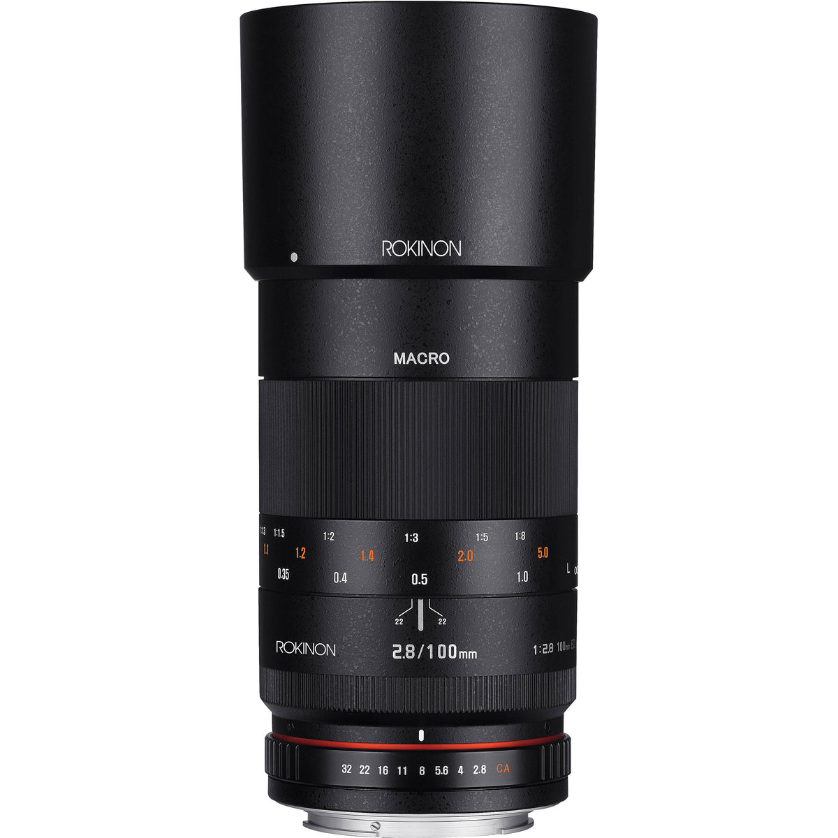 Lente Rokinon 100mm f/2.8 Macro - contenido de la caja