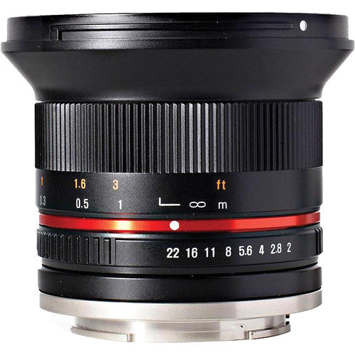 Lente Rokinon 12mm f/2.0 NCS CS (Negro) - vista trasera