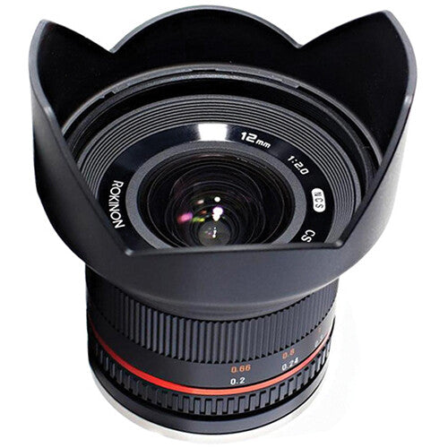 Lente Rokinon 12mm f/2.0 NCS CS (Negro) - vista lateral