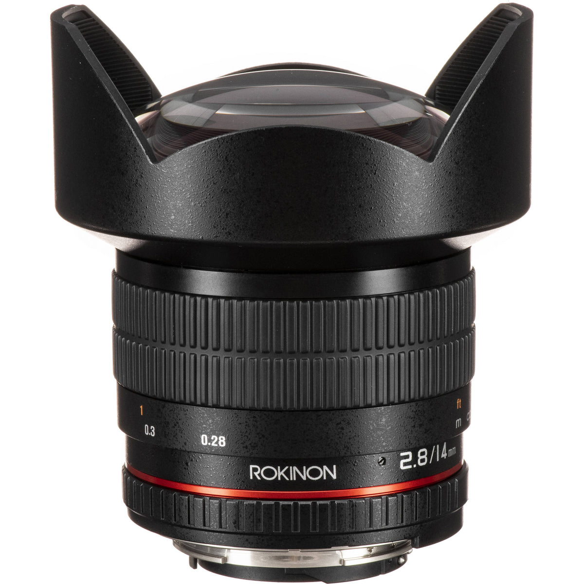 Lente Rokinon 14mm f/2.8 IF ED UMC - vista lateral