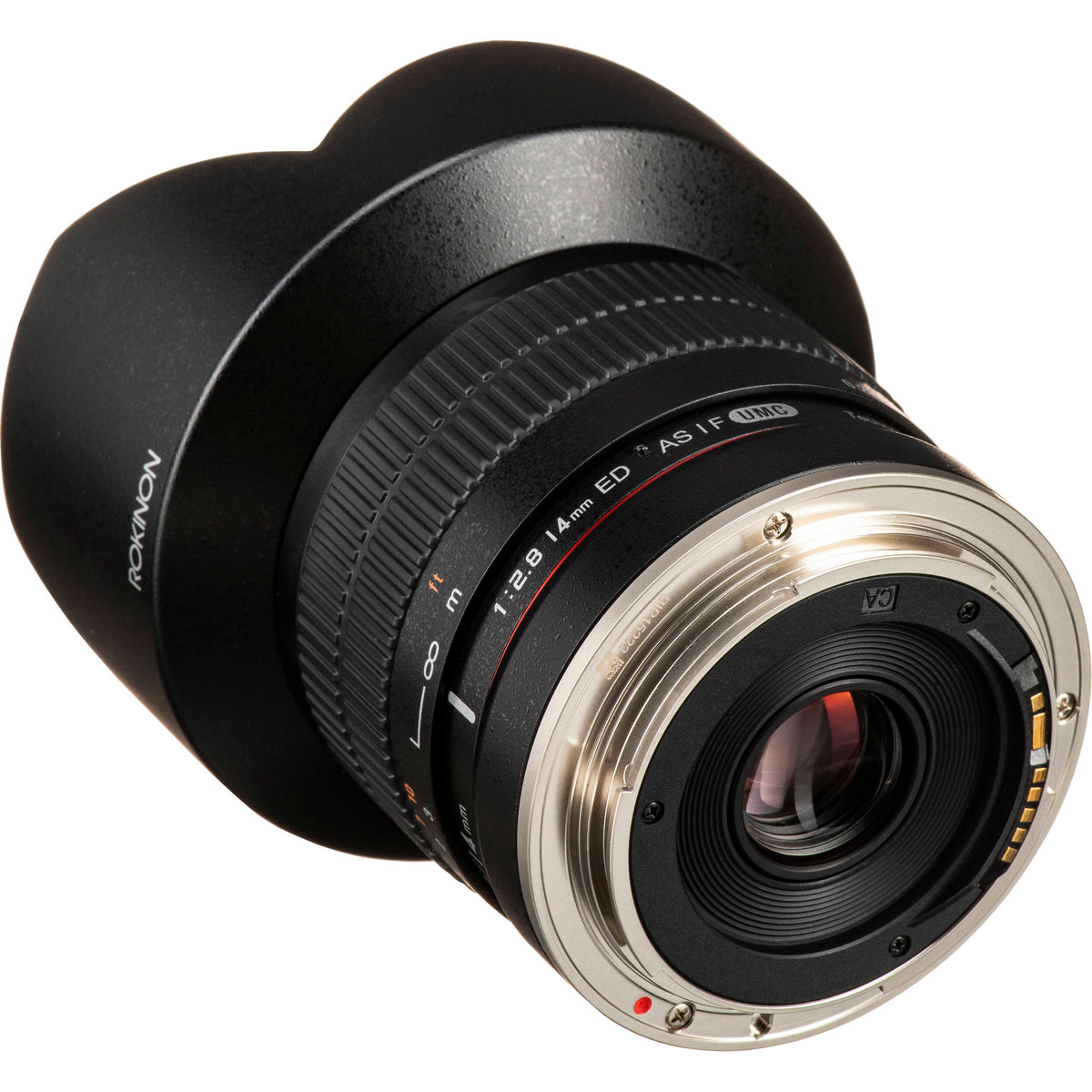 Lente Rokinon 14mm f/2.8 IF ED UMC Lenswith AE Chip - detalle