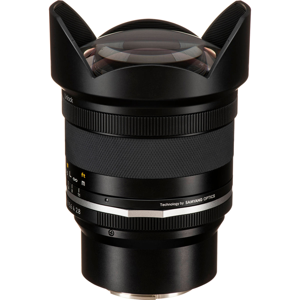 Lente Rokinon 14mm f/2.8 Series II - vista frontal