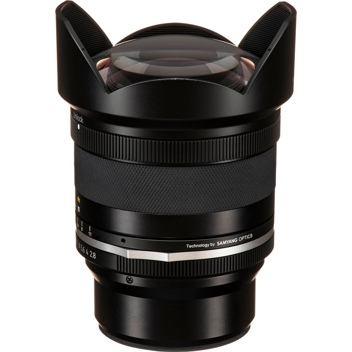 Lente Rokinon 14mm f/2.8 Series II - vista frontal