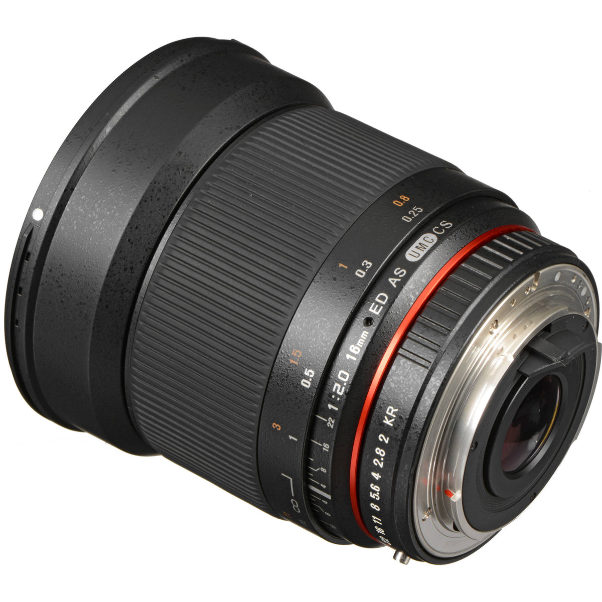 Lente Rokinon 16mm f/2.0 ED AS UMC CS LensAPS - vista trasera