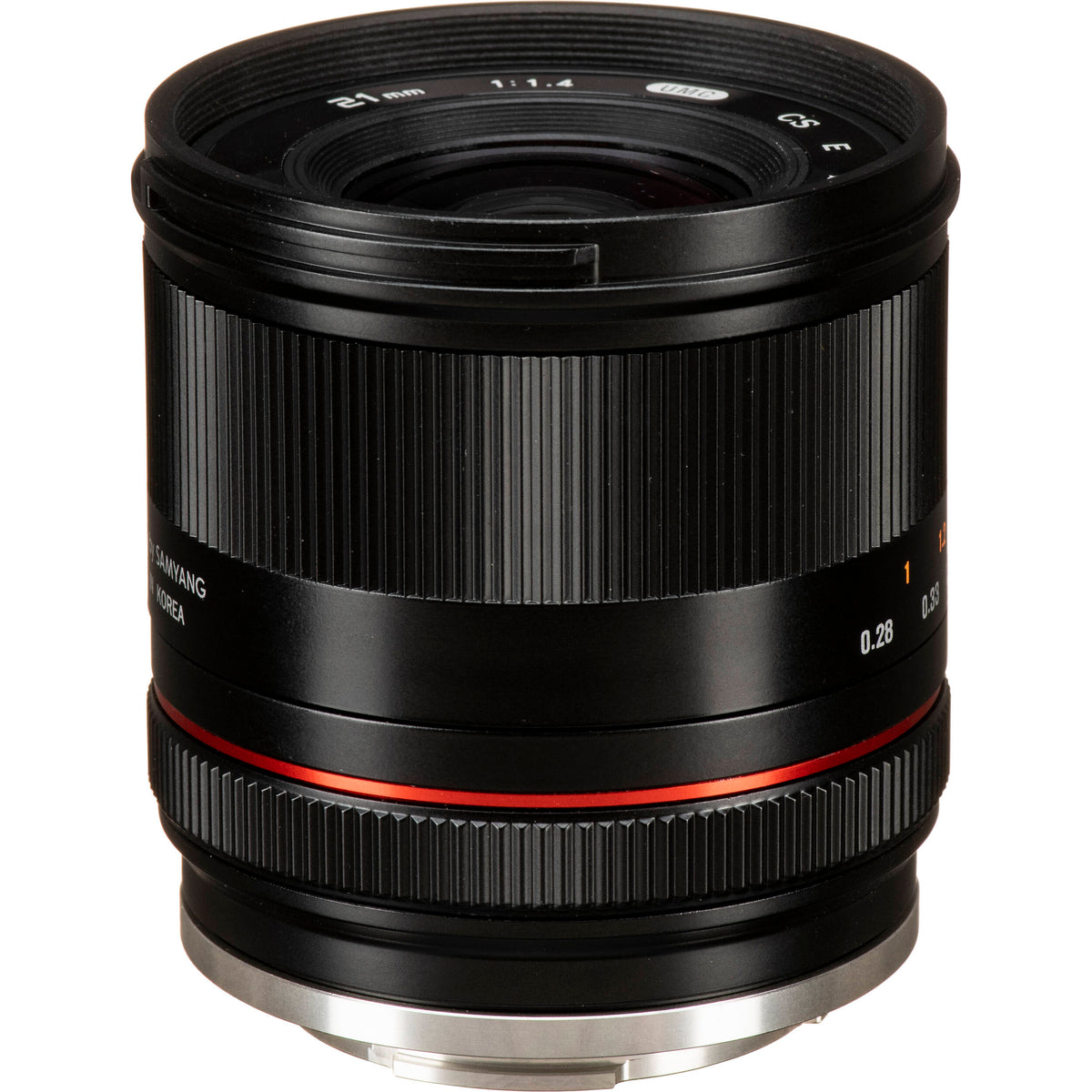 Lente Rokinon 21mm f/1.4 (Negro) - vista lateral