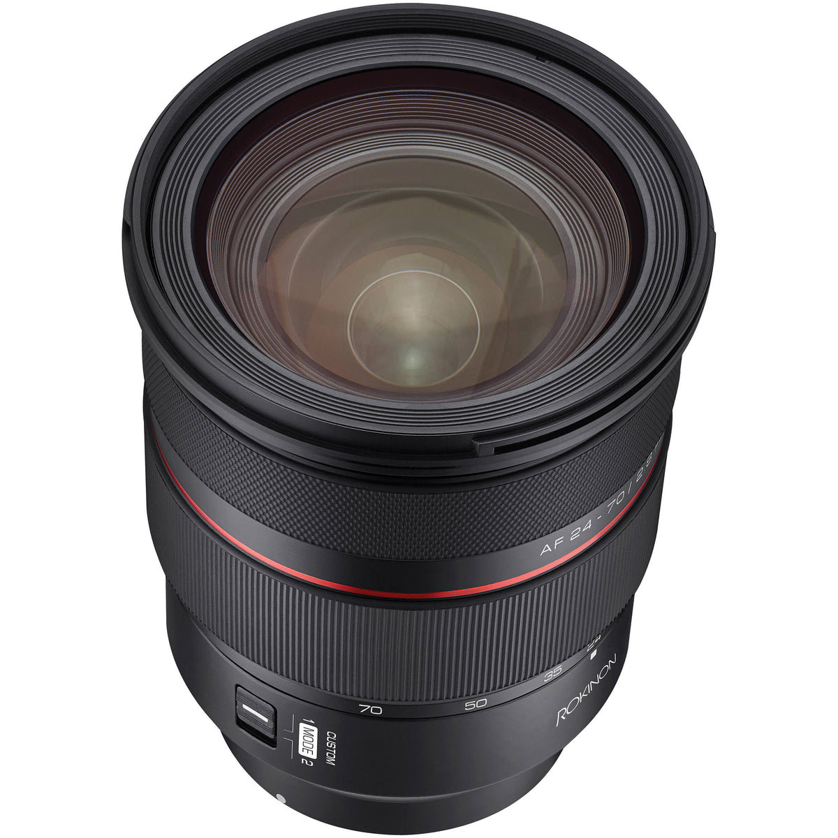 Lente Rokinon 24-70mm f/2.8 AF Zoom - vista lateral