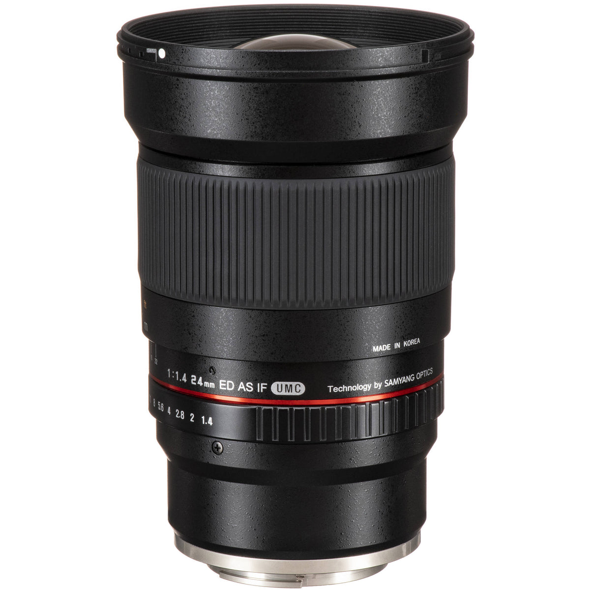 Lente Rokinon 24mm f/1.4 ED AS IF UMC - vista trasera