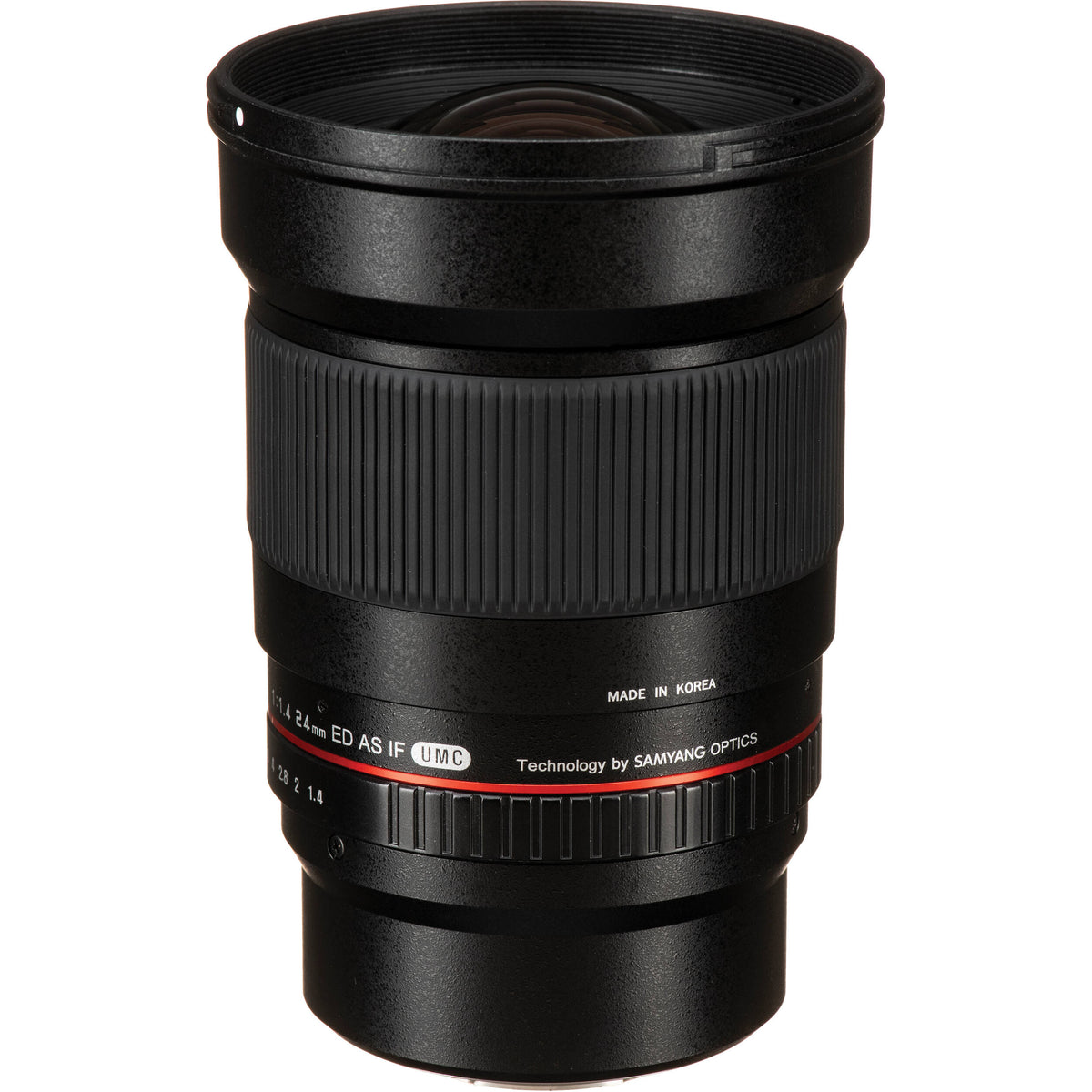 Lente Rokinon 24mm f/1.4 ED AS IF UMC - vista trasera