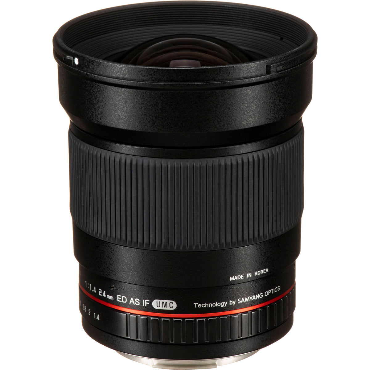 Lente Rokinon 24mm f/1.4 ED AS UMC Wide-Angle para Canon - vista trasera