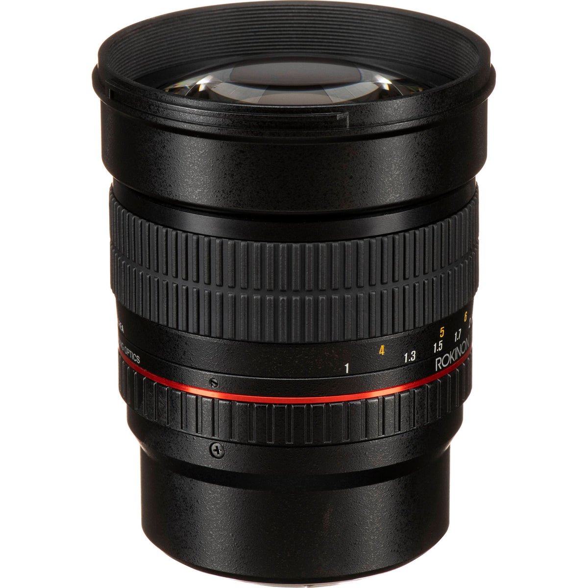 Lente Rokinon 85mm f/1.4 AS IF - vista lateral