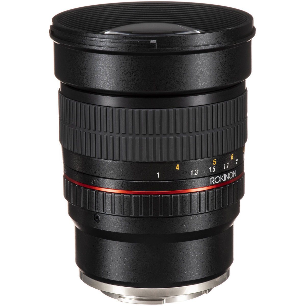 Lente Rokinon 85mm f/1.4 AS IF UMC - vista lateral