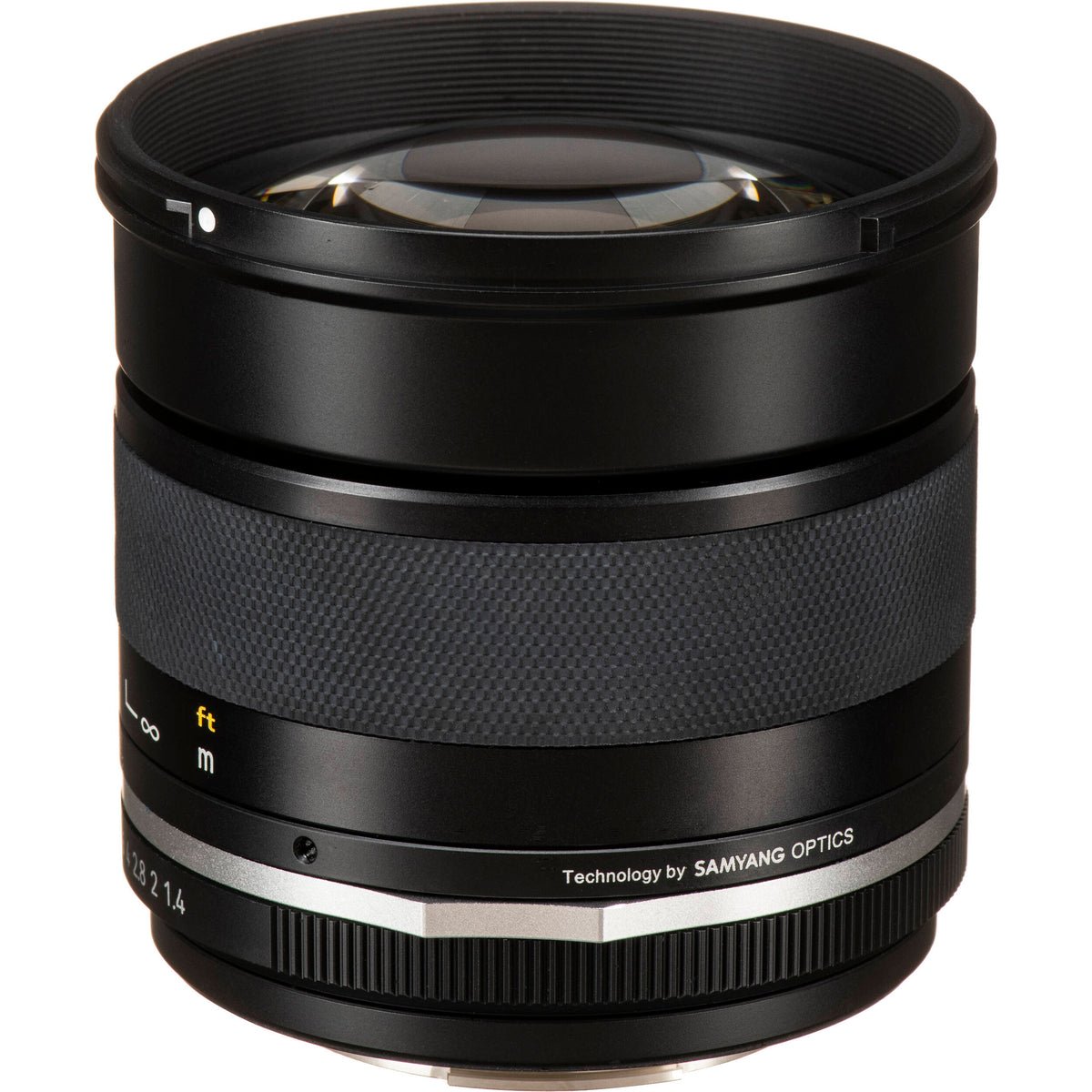 Lente Rokinon 85mm f/1.4 Series II - vista frontal