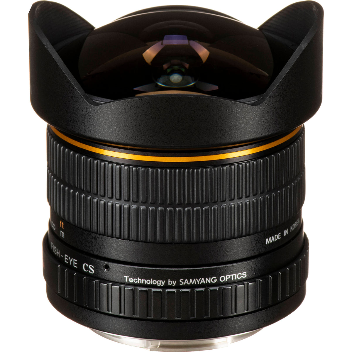 Lente Rokinon 8mm f/3.5 Fisheye - vista frontal