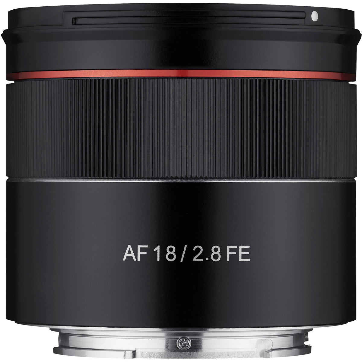 Lente Rokinon AF 18mm f/2.8 FE - vista frontal
