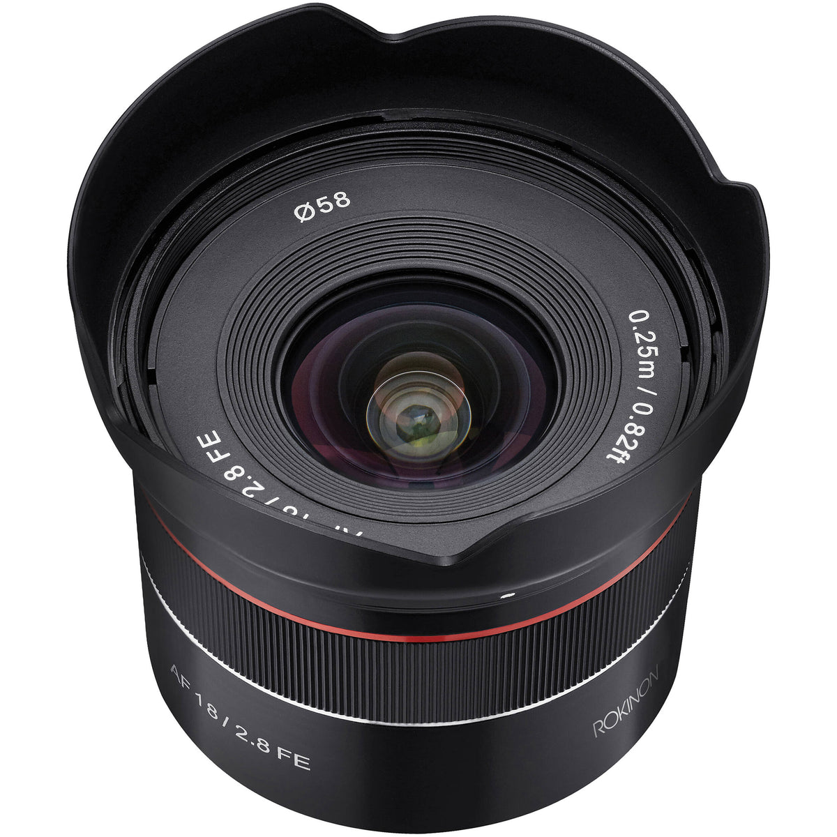 Lente Rokinon AF 18mm f/2.8 FE - puertos y conexiones