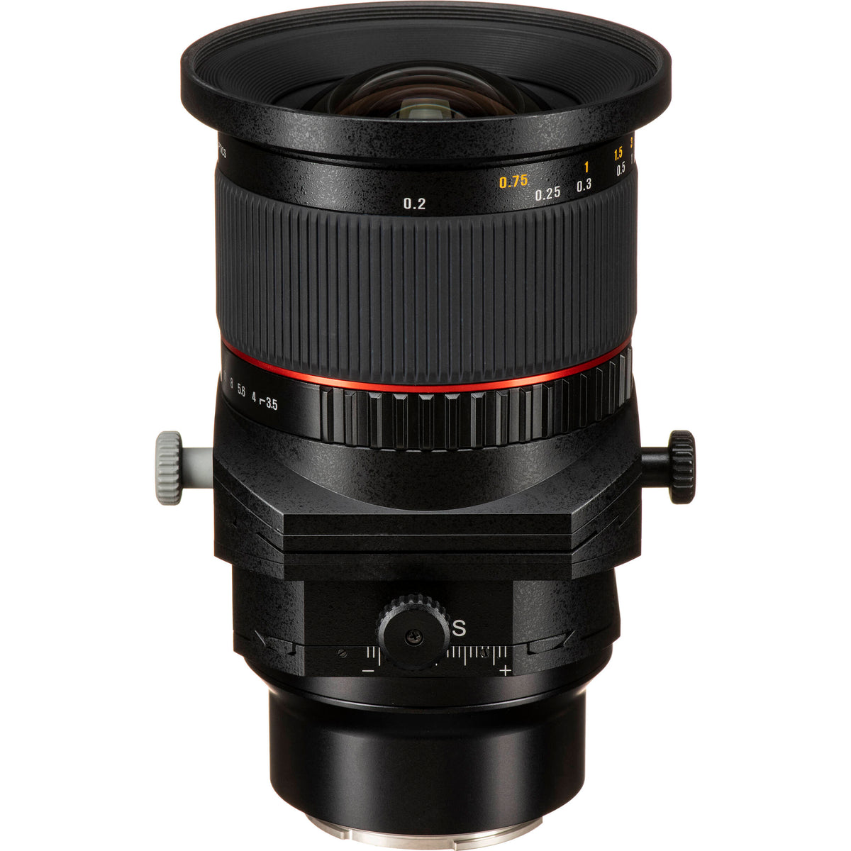 Lente Rokinon T-S 24mm f/3.5 ED AS UMC Tilt-Shift - vista lateral