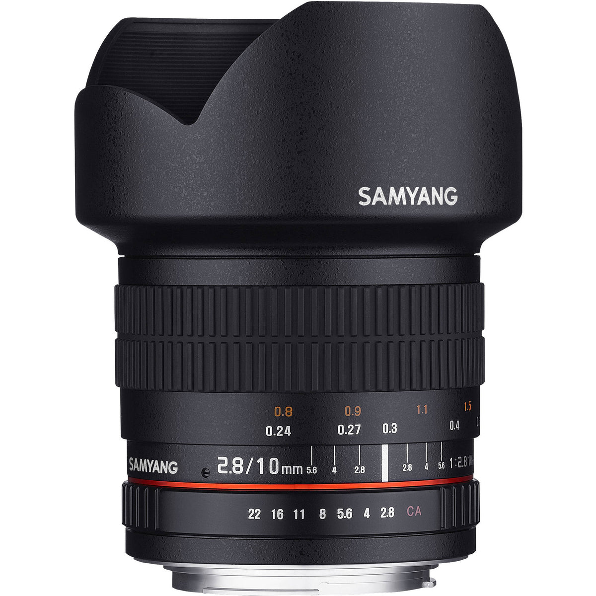 Lente Samyang 10mm f/2.8 ED AS NCS CS - vista frontal