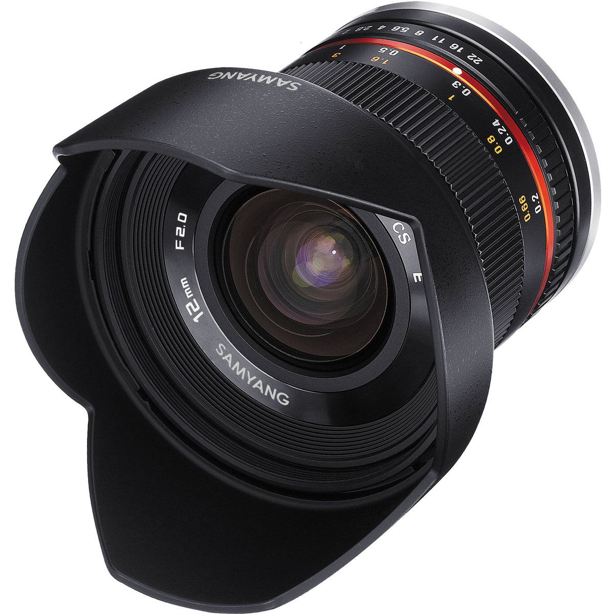 Lente Samyang 12mm f/2.0 NCS (Negro) - vista trasera