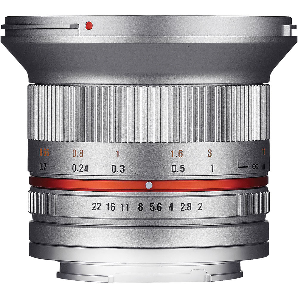 Lente Samyang 12mm f/2.0 NCS (Plateado) - vista trasera
