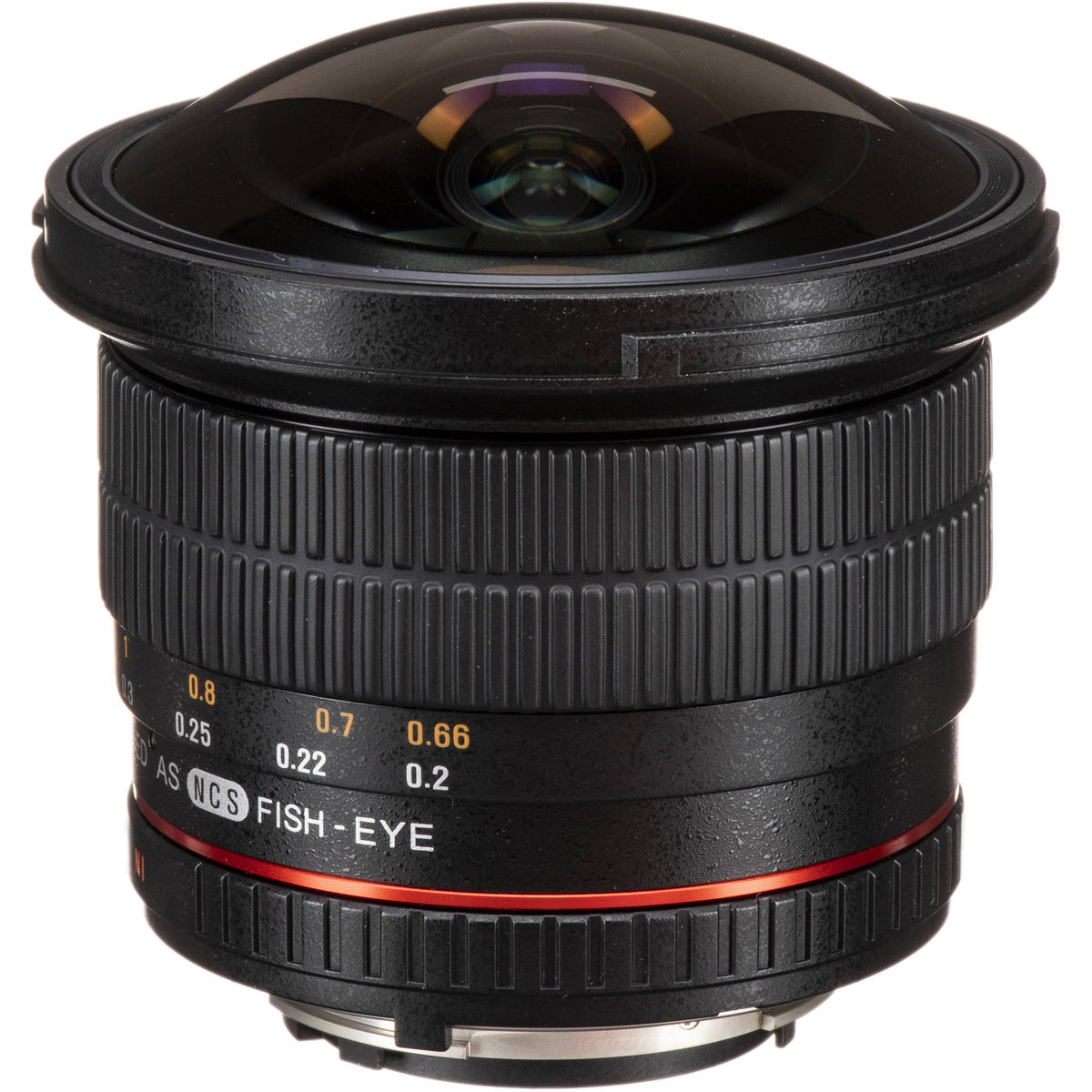 Lente Samyang 12mm f/2.8 ED AS NCS Fisheye - vista frontal