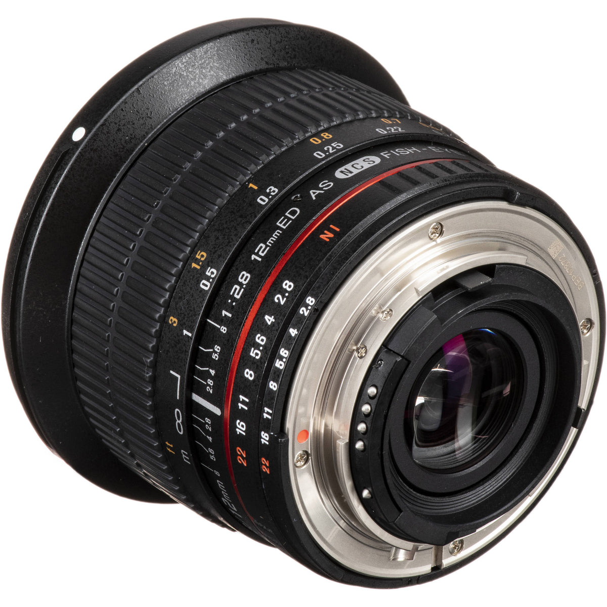 Lente Samyang 12mm f/2.8 ED AS NCS Fisheye - detalle