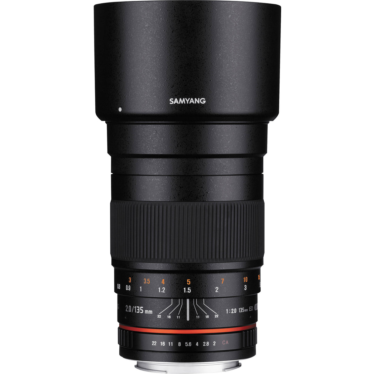 Lente Samyang 135mm f/2.0 ED UMC - vista principal