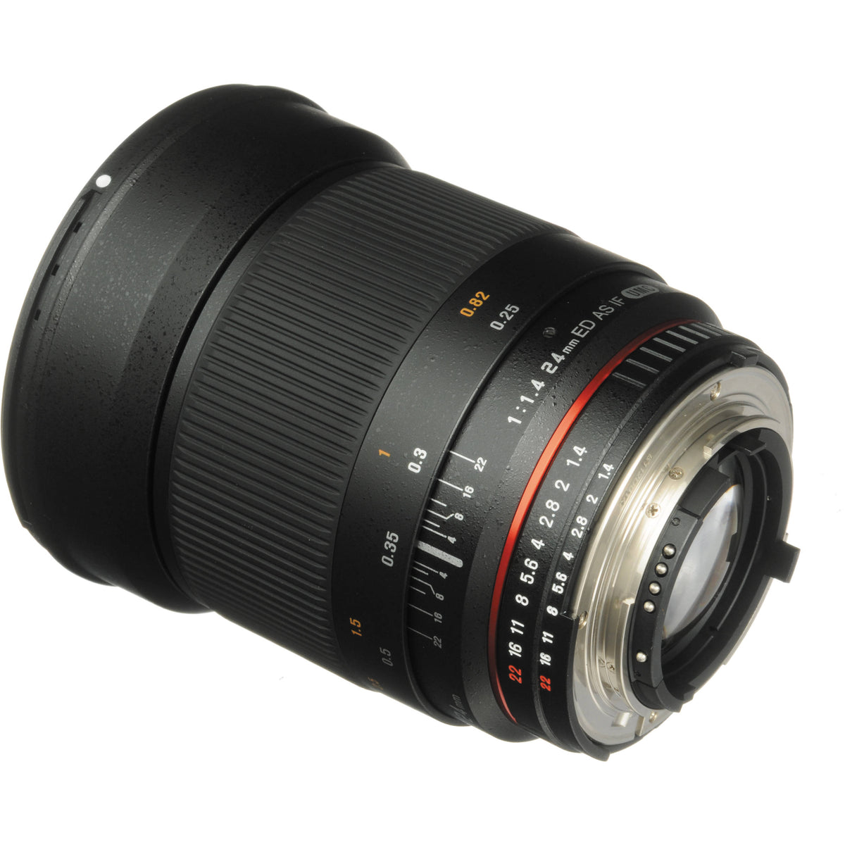 Lente Samyang 24mm f/1.4 ED AS UMC Wide-Angle para Nikon - vista trasera