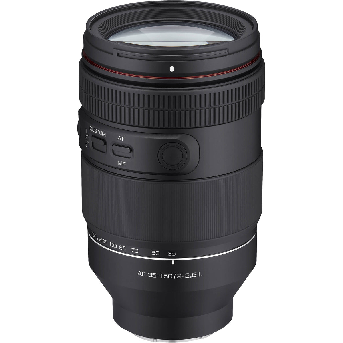 Lente Samyang 35-150mm f/2-2.8 AF - vista frontal