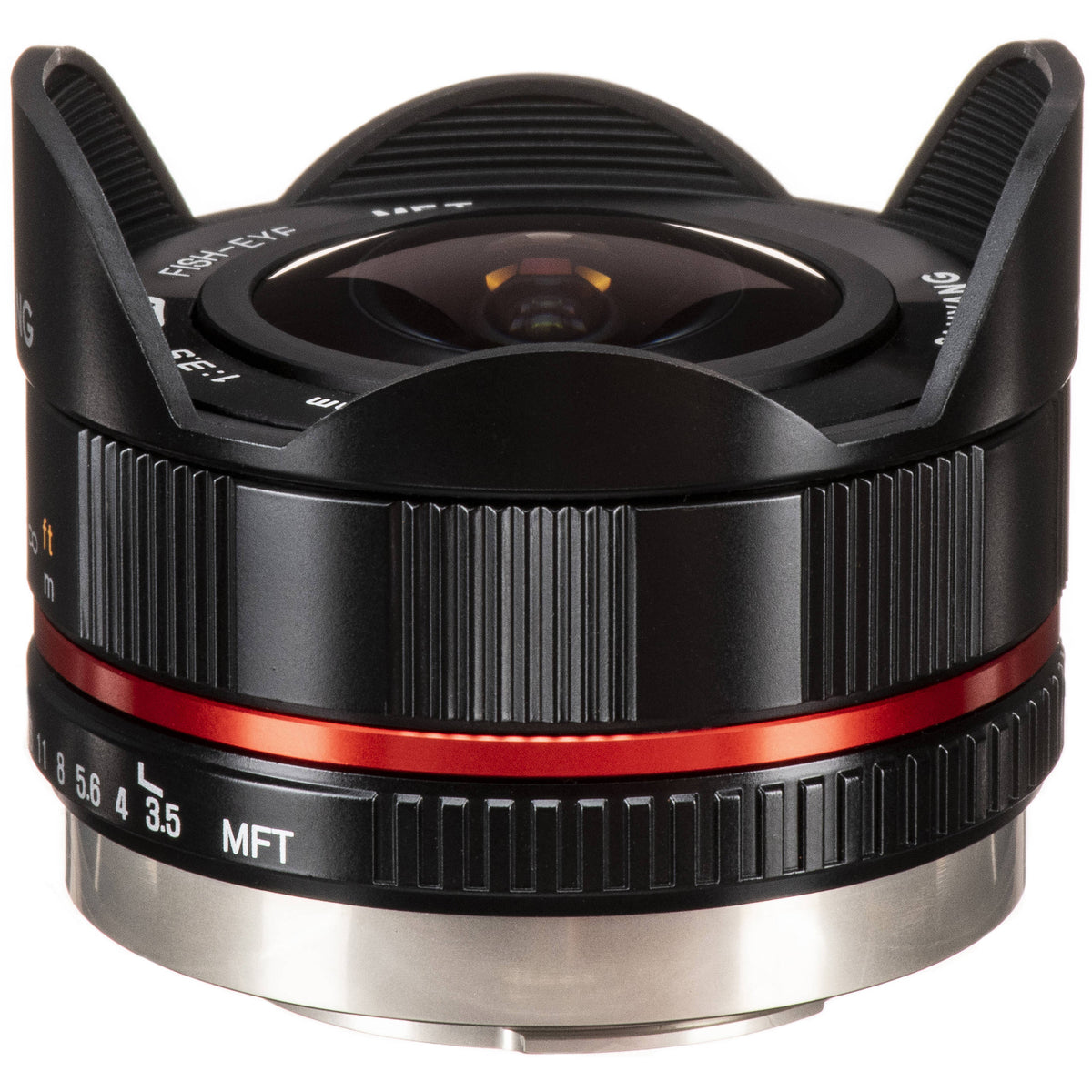 Lente Samyang 7.5mm f/3.5 UMC Fisheye - Negro - vista frontal