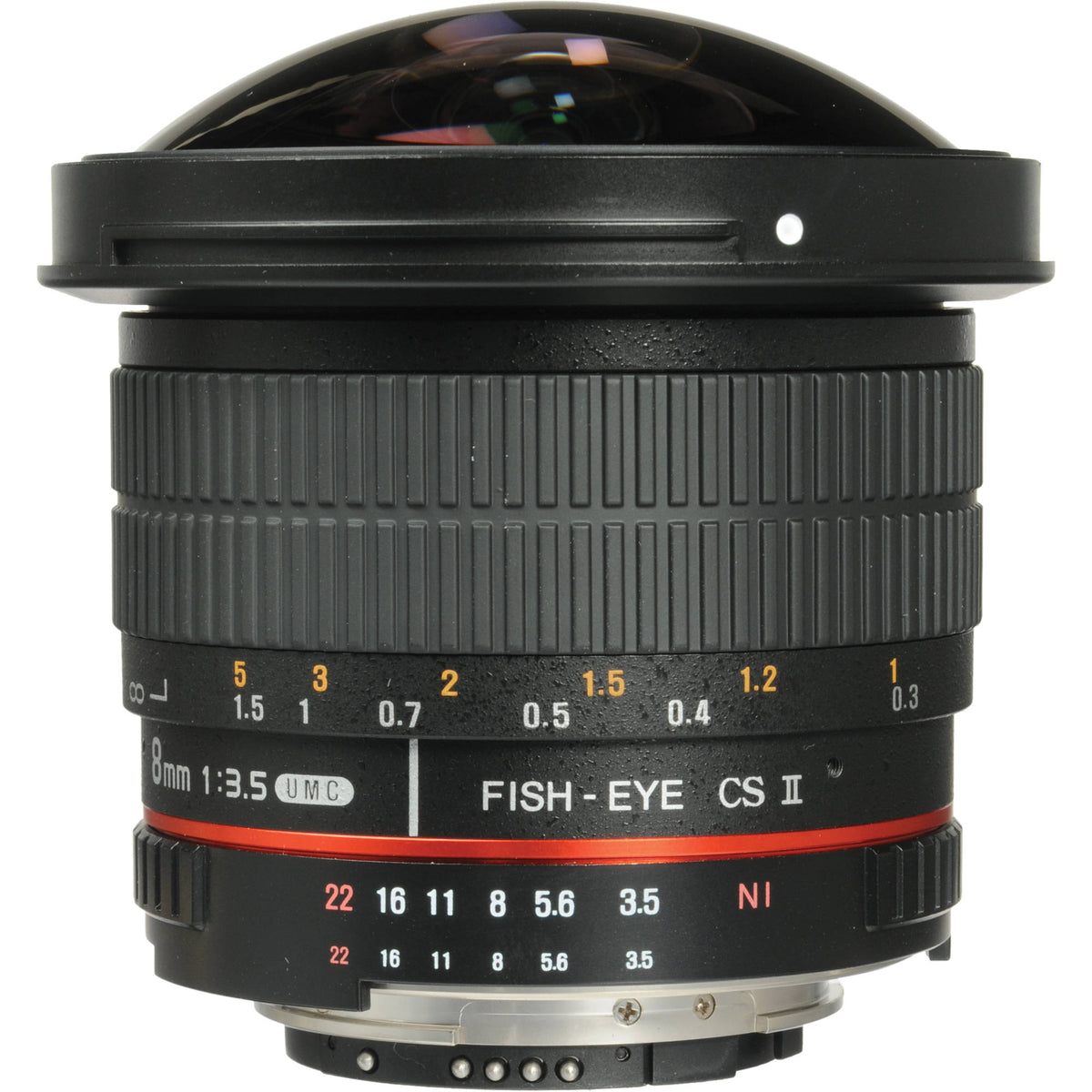 Lente Samyang 8mm f/3.5 HD Fisheye con parasol desmontable - vista principal