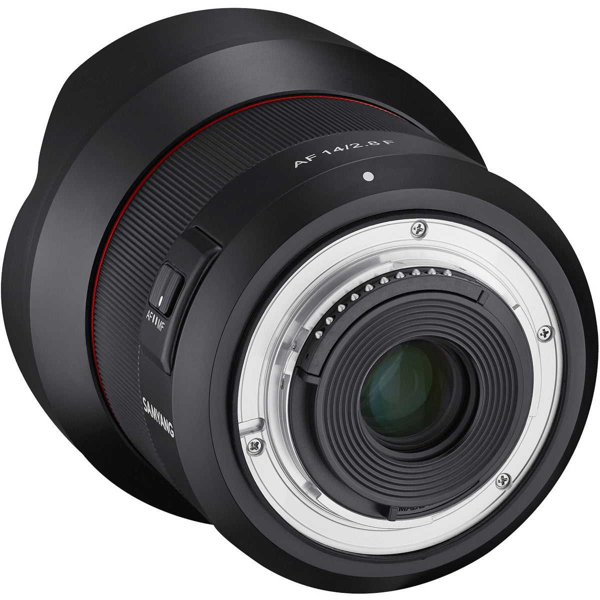 Lente Samyang AF 14mm f/2.8 - vista trasera
