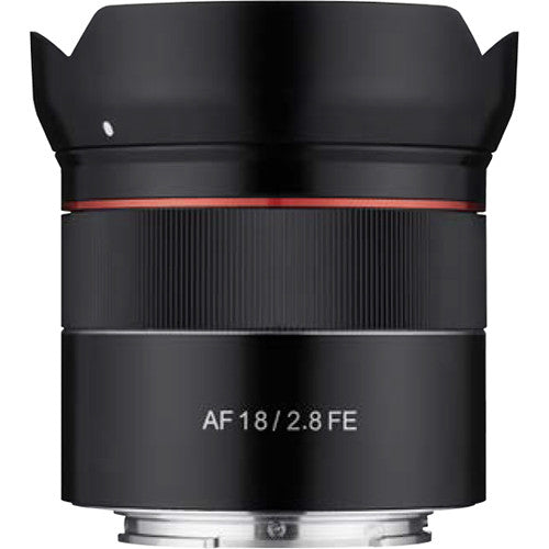Lente Samyang AF 18mm f/2.8 FE - vista principal