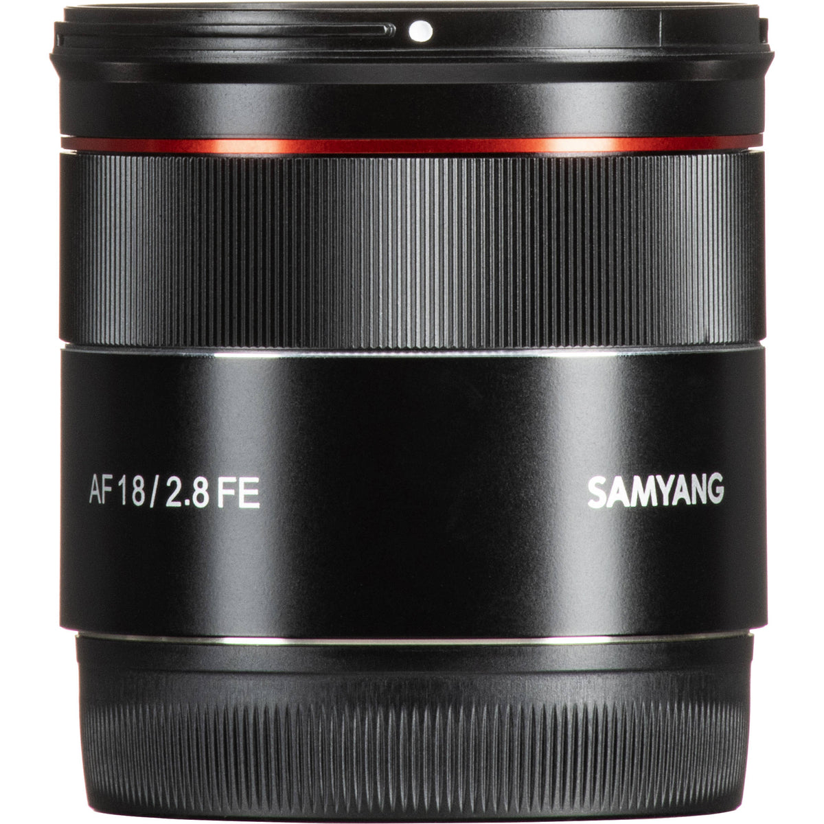 Lente Samyang AF 18mm f/2.8 FE - vista trasera