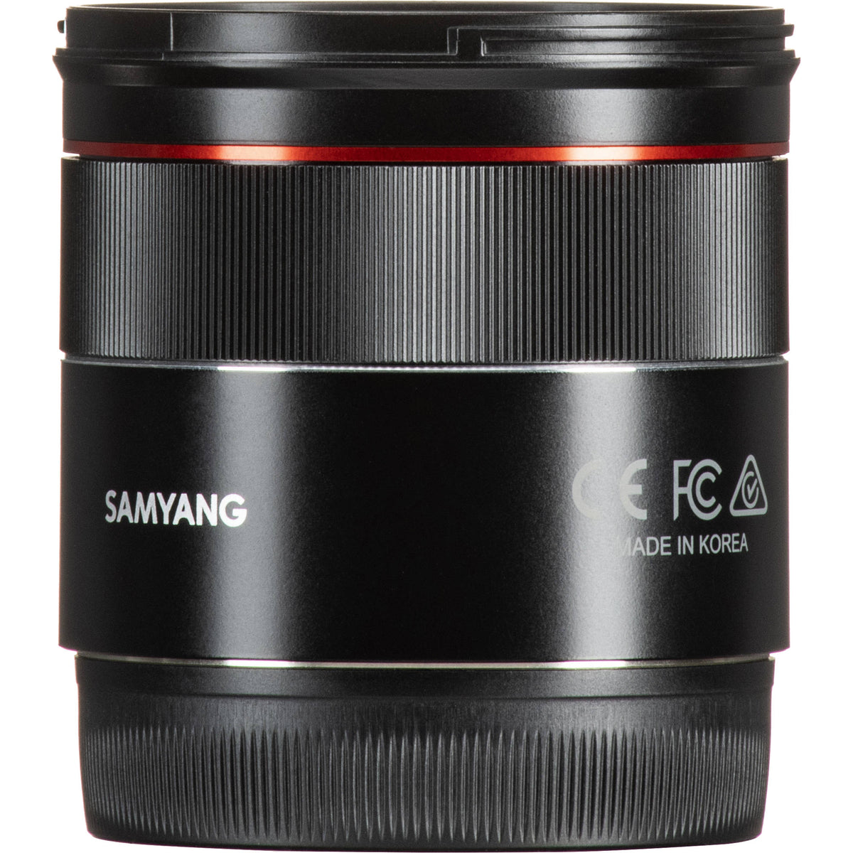 Lente Samyang AF 18mm f/2.8 FE - vista lateral