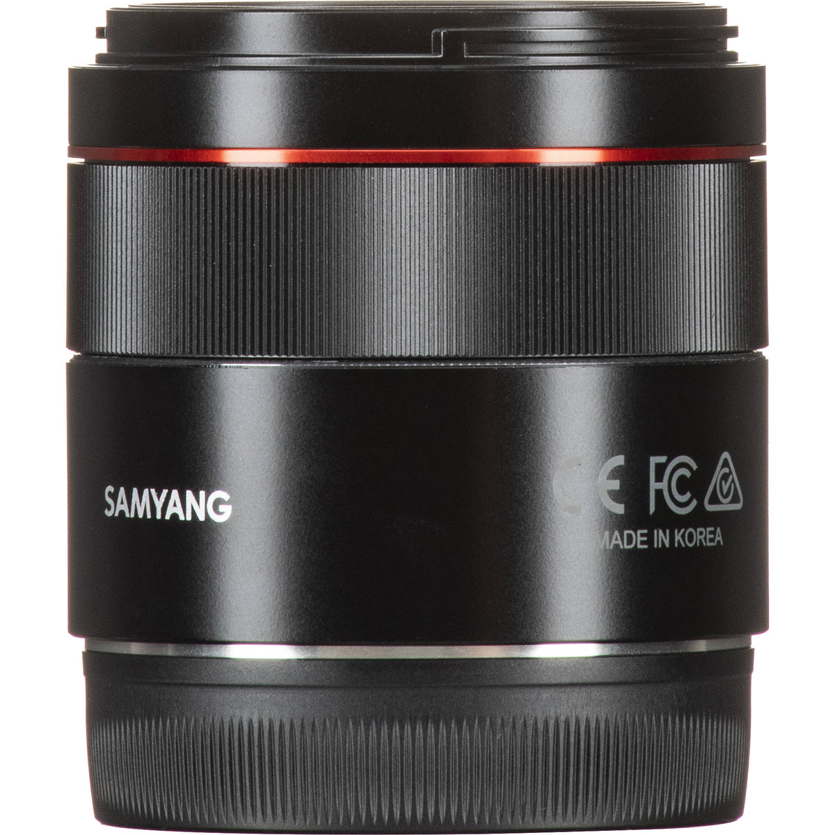 Lente Samyang AF 45mm f/1.8 FE - vista frontal