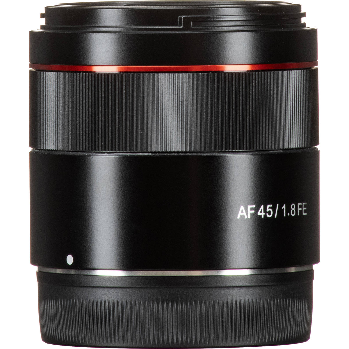 Lente Samyang AF 45mm f/1.8 FE - vista lateral